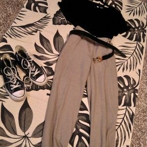 michael kors grammercy fit plaid/houndstooth pants